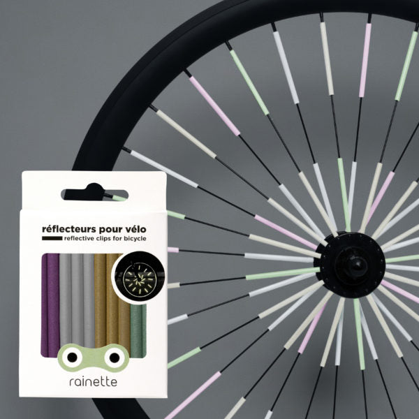 Réflecteurs roue de vélo rose bonbon - Rainette